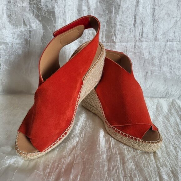 Maypol - Red  Leather Espadrilles  Shoes NWOT Women’s Sz 8 - Picture 3 of 14